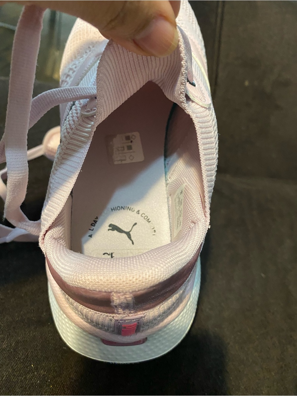 Puma Women's Light Pink Mesh Lace-Up Sneakers - Picture 13 of 16